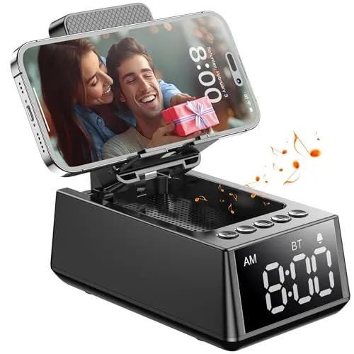 CHIFENCHY Gifts for Him, Her, Cell Phone Stand Bluetooth Speaker, Cool Tech Kitchen Gadgets Adjustable Phone Holder,