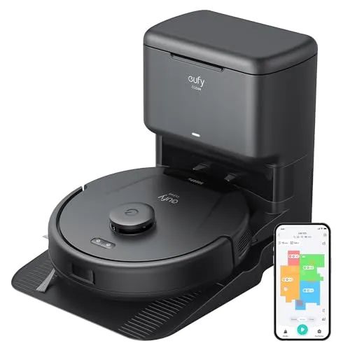 eufy L60 Robot Vacuum with Self Empty Station, Hair Detangling Technology, Up to 60 Days Hands Free Cleaning, 5,000 Pa