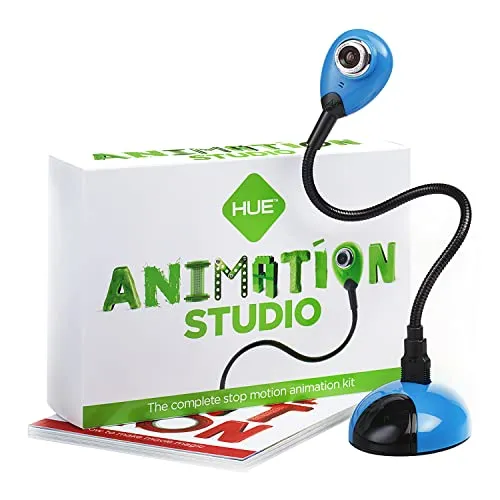 HUE Animation Studio: Complete Stop Motion Animation Kit (Camera, Software, Book) for Windows/macOS (Blue) webcam