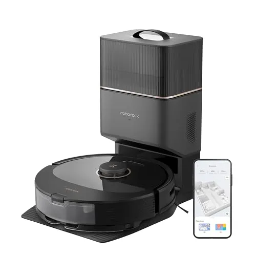roborock Q8 Max+ Robot Vacuum and Mop, Self-Emptying, Hands-Free Cleaning for up to 7 Weeks, Reactive Tech Obstacle