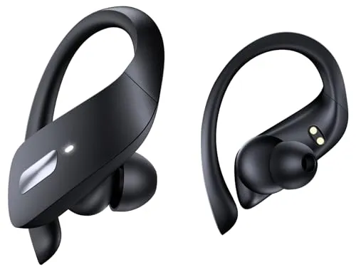 TAGRY Bluetooth Headphones Wireless Earbuds 80Hrs Playtime IPX7 Waterproof Ear buds with Earhook Over Ear Earphones Build-in