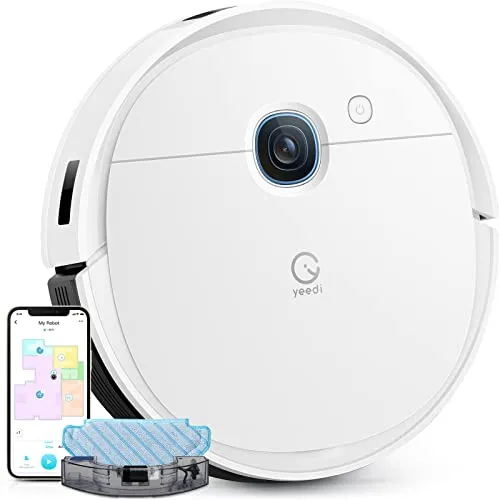 Yeedi vac 2 Robot Vacuum and Mop Combo, Powerful 3000Pa Suction with Smart Mopping, Advanced 3D Obstacle Avoidance,110 min